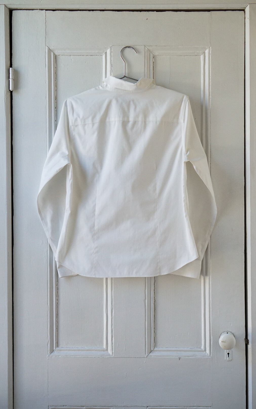Pure White Classic Cotton Blouse | Size M