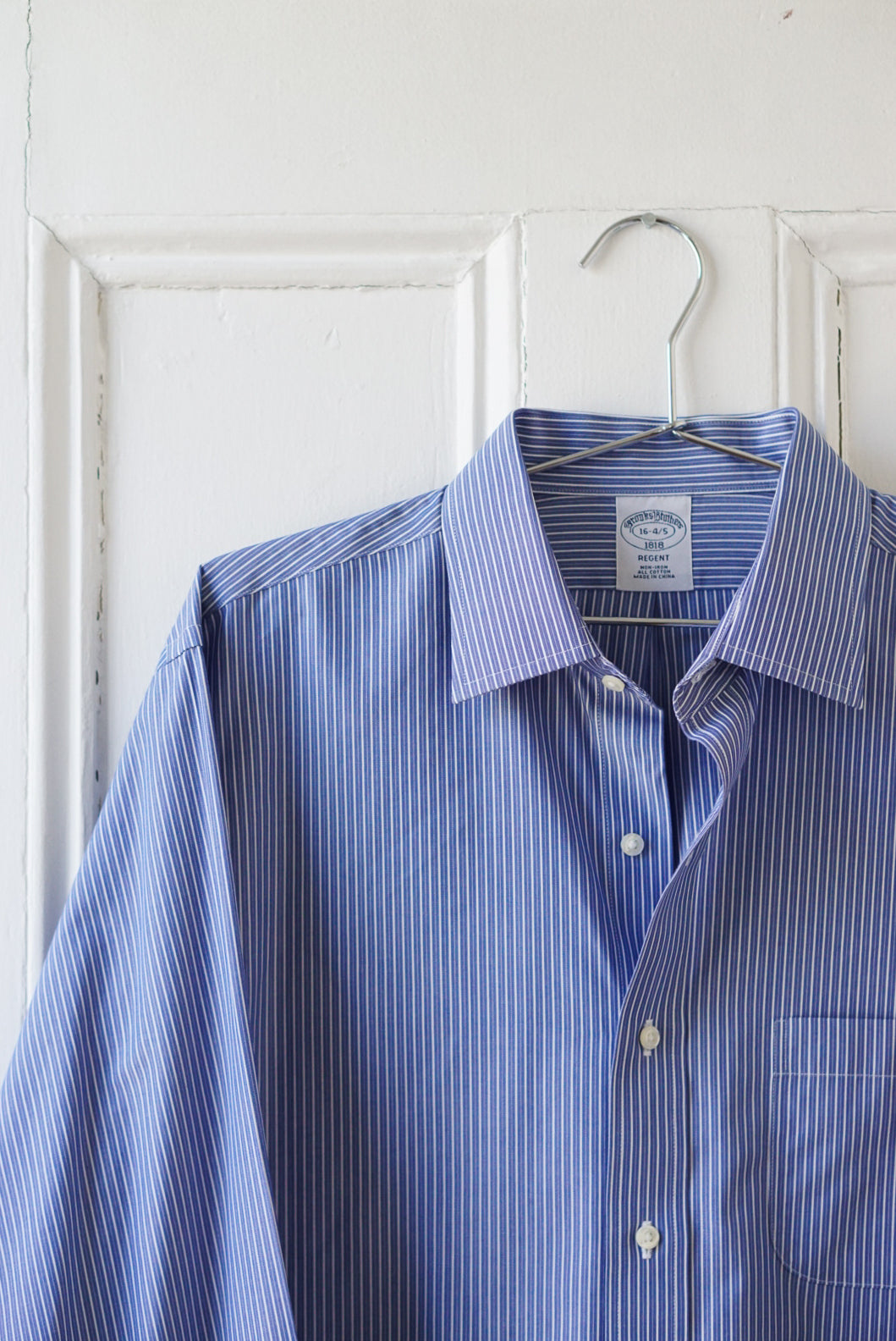 Deep Blue Striped Classic Cotton Poplin | Size M/L