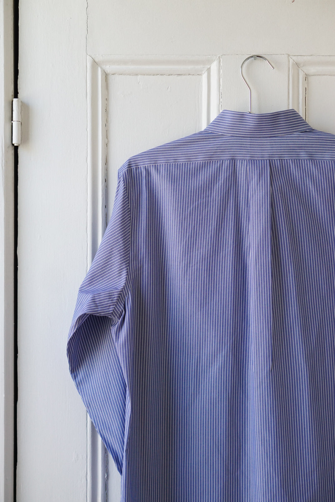 Deep Blue Striped Classic Cotton Poplin | Size M/L