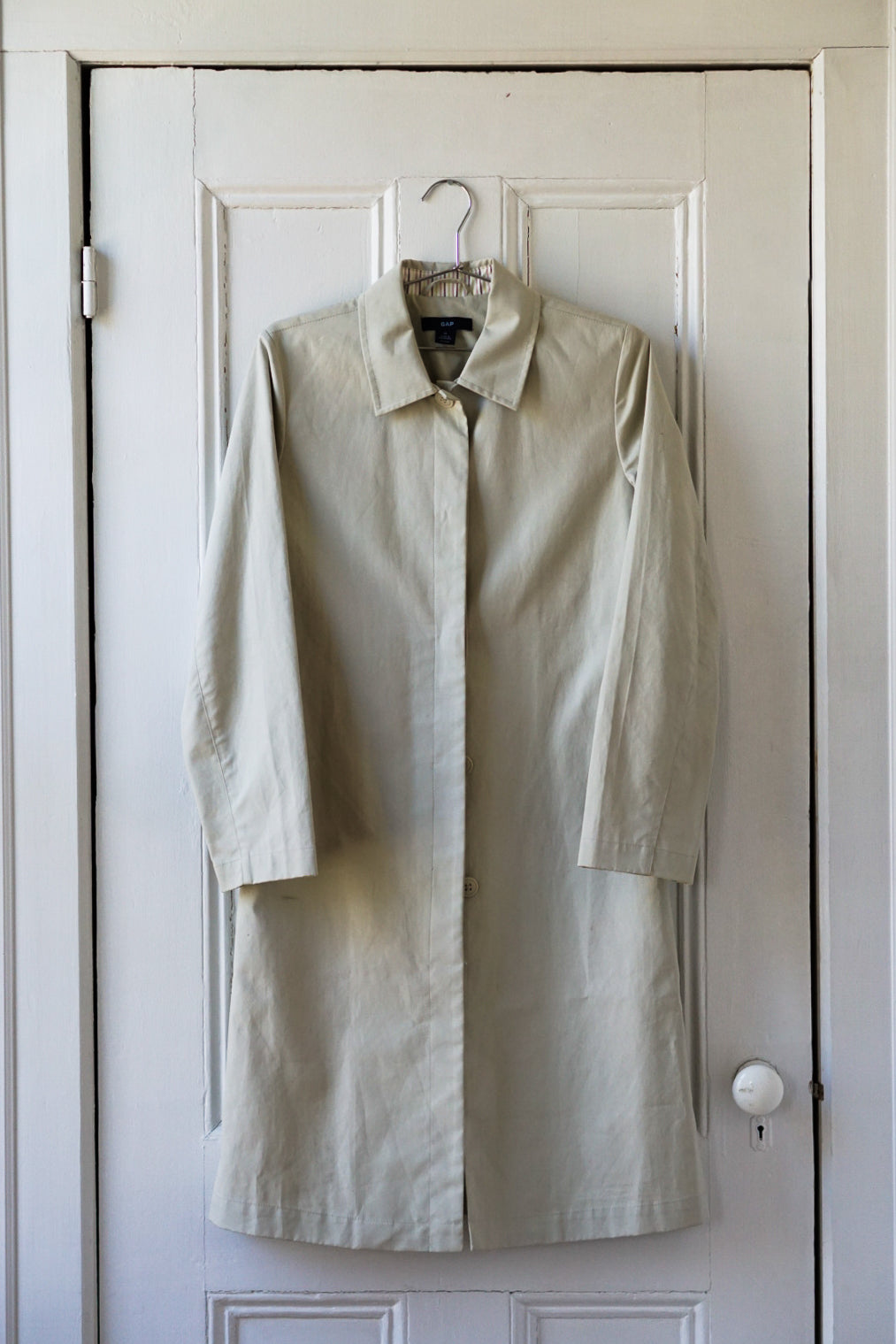 Beige Structured Spring Trench Coat | Size S/M