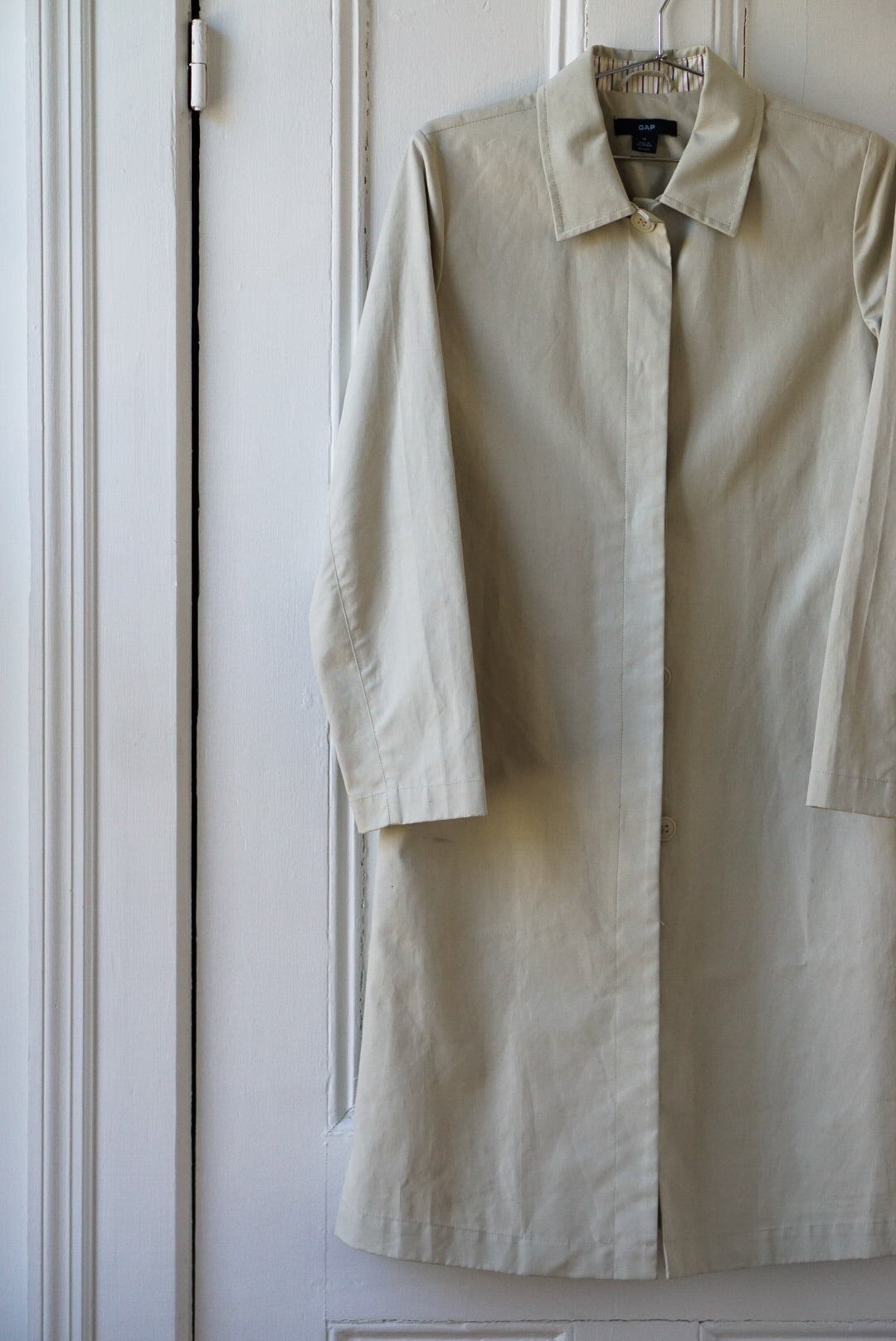 Beige Structured Spring Trench Coat | Size S/M