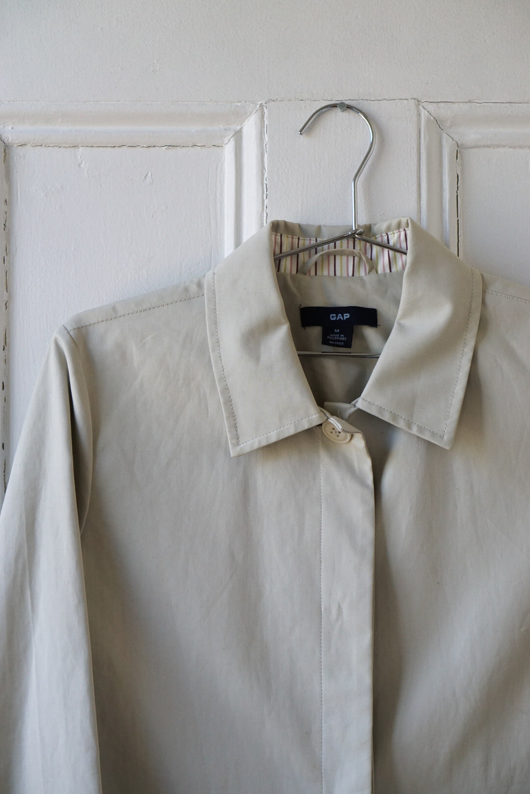 Beige Structured Spring Trench Coat | Size S/M