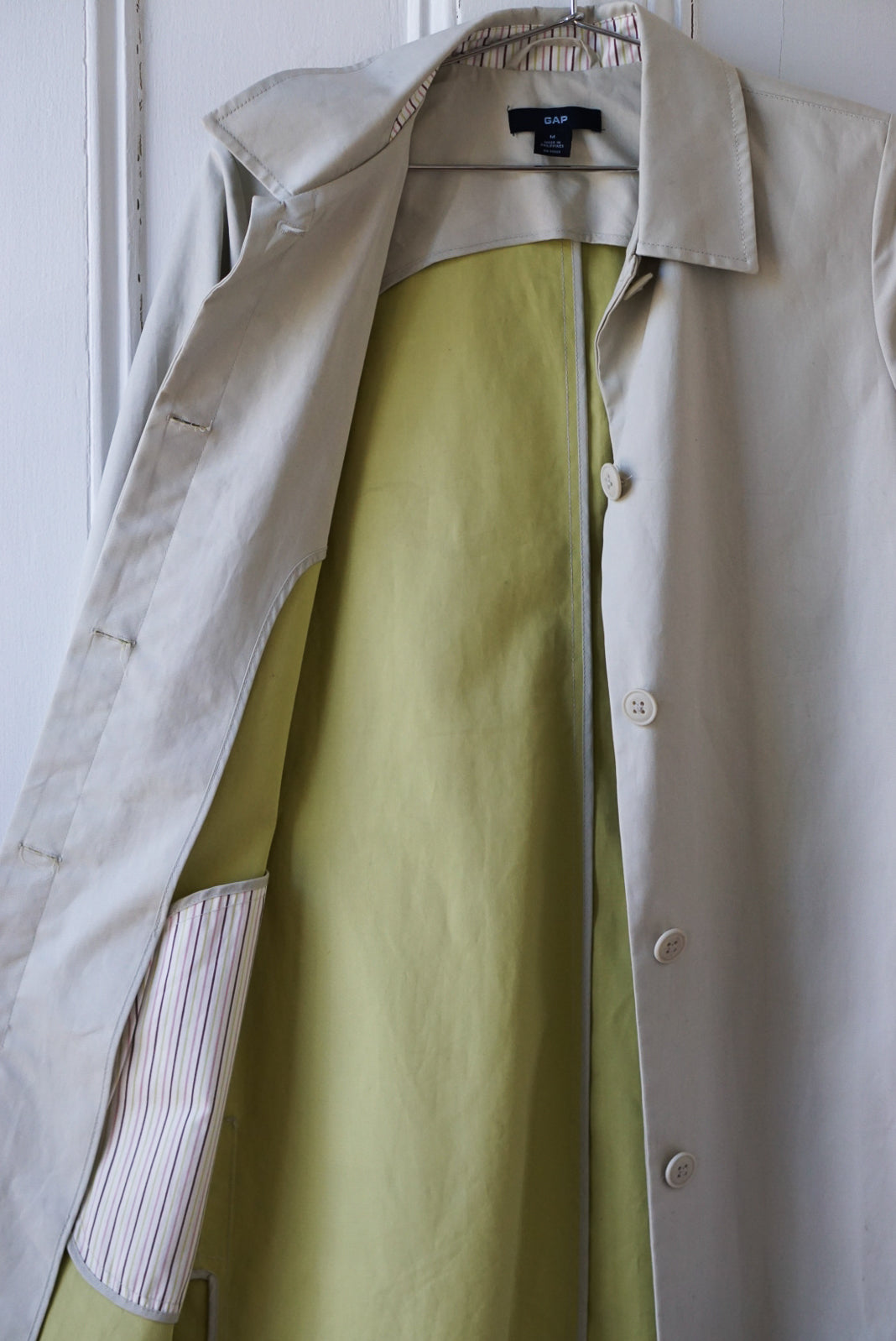 Beige Structured Spring Trench Coat | Size S/M