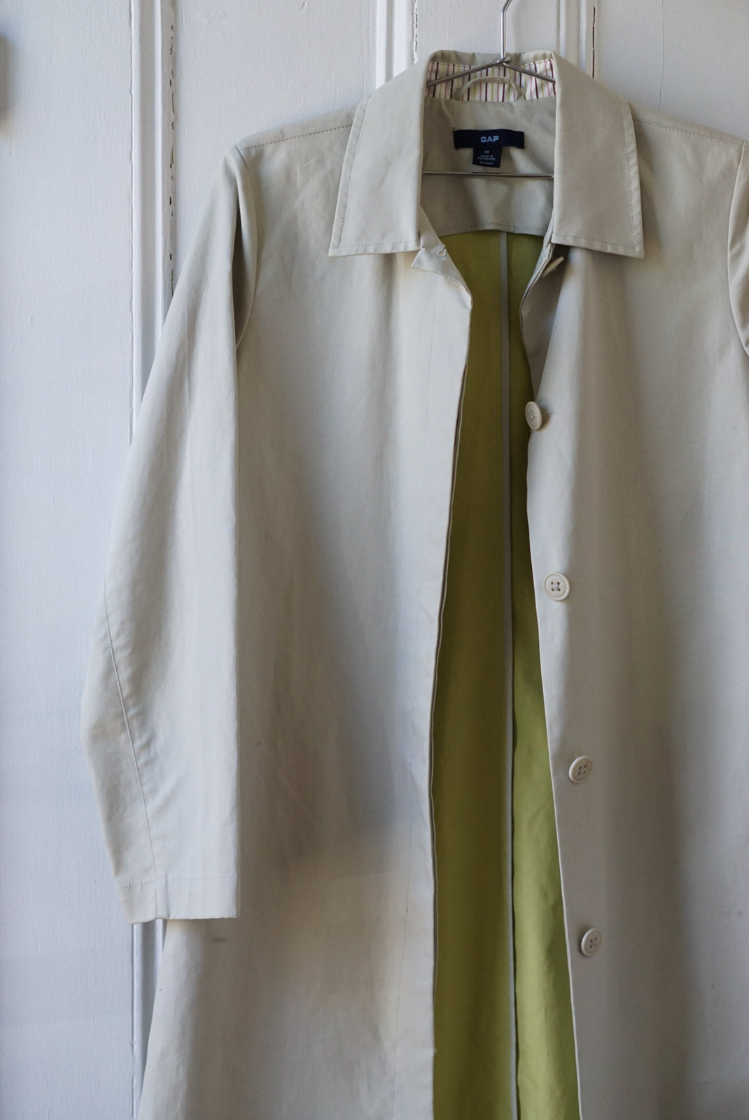 Beige Structured Spring Trench Coat | Size S/M