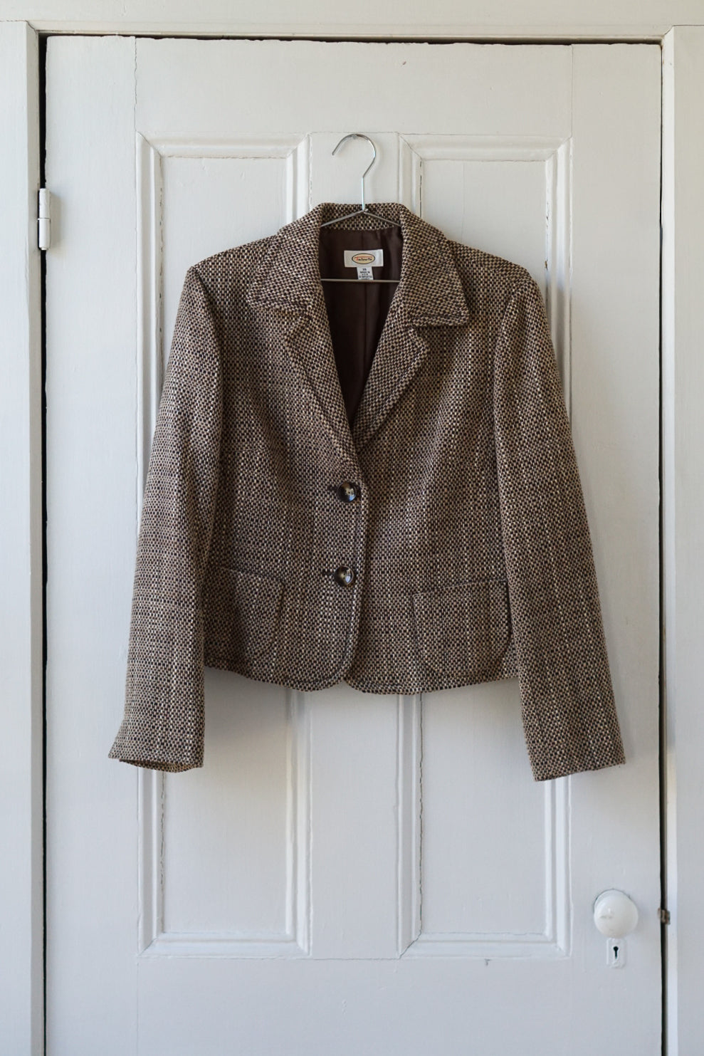 Espresso Checkered Blazer | Size M