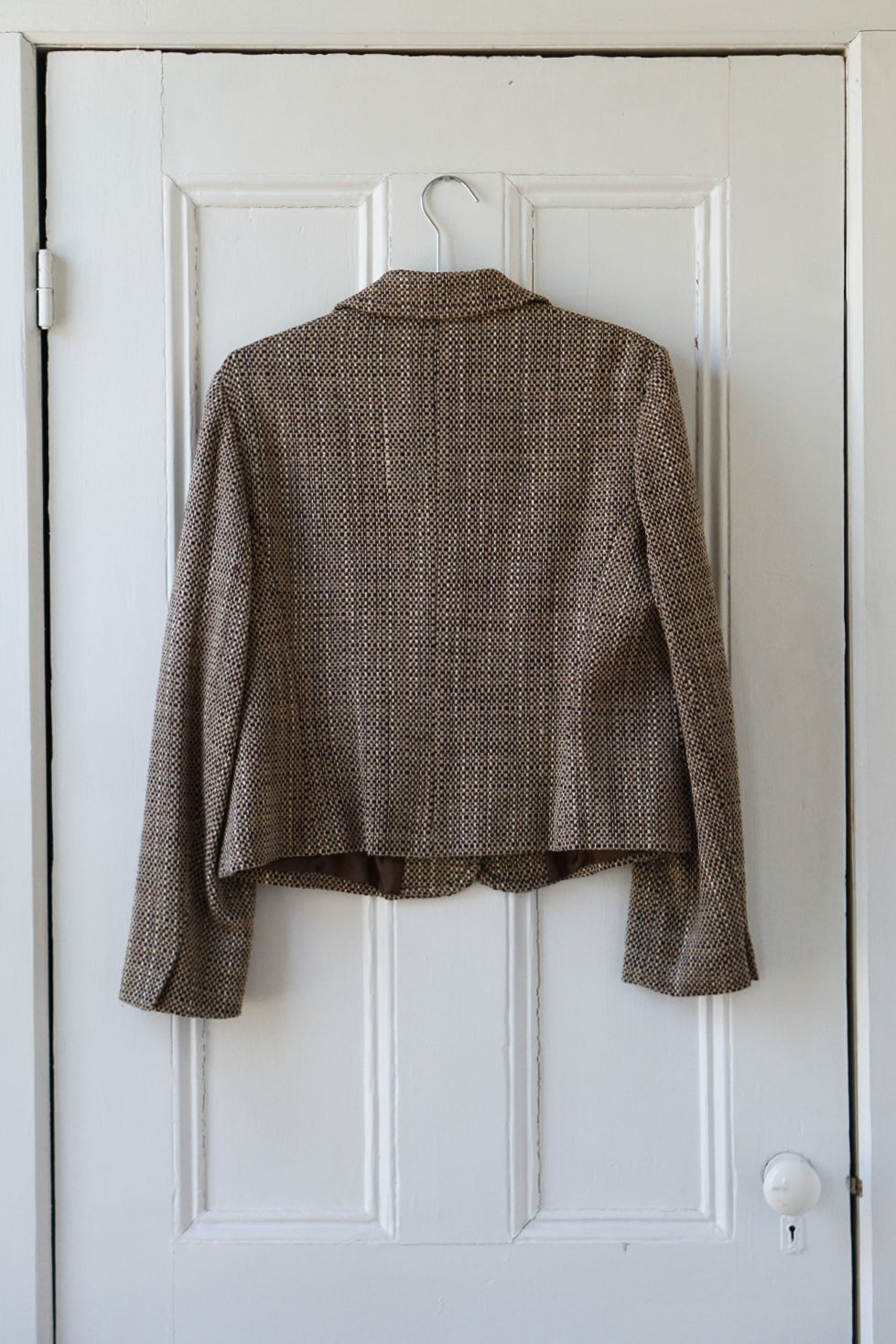 Espresso Checkered Blazer | Size M
