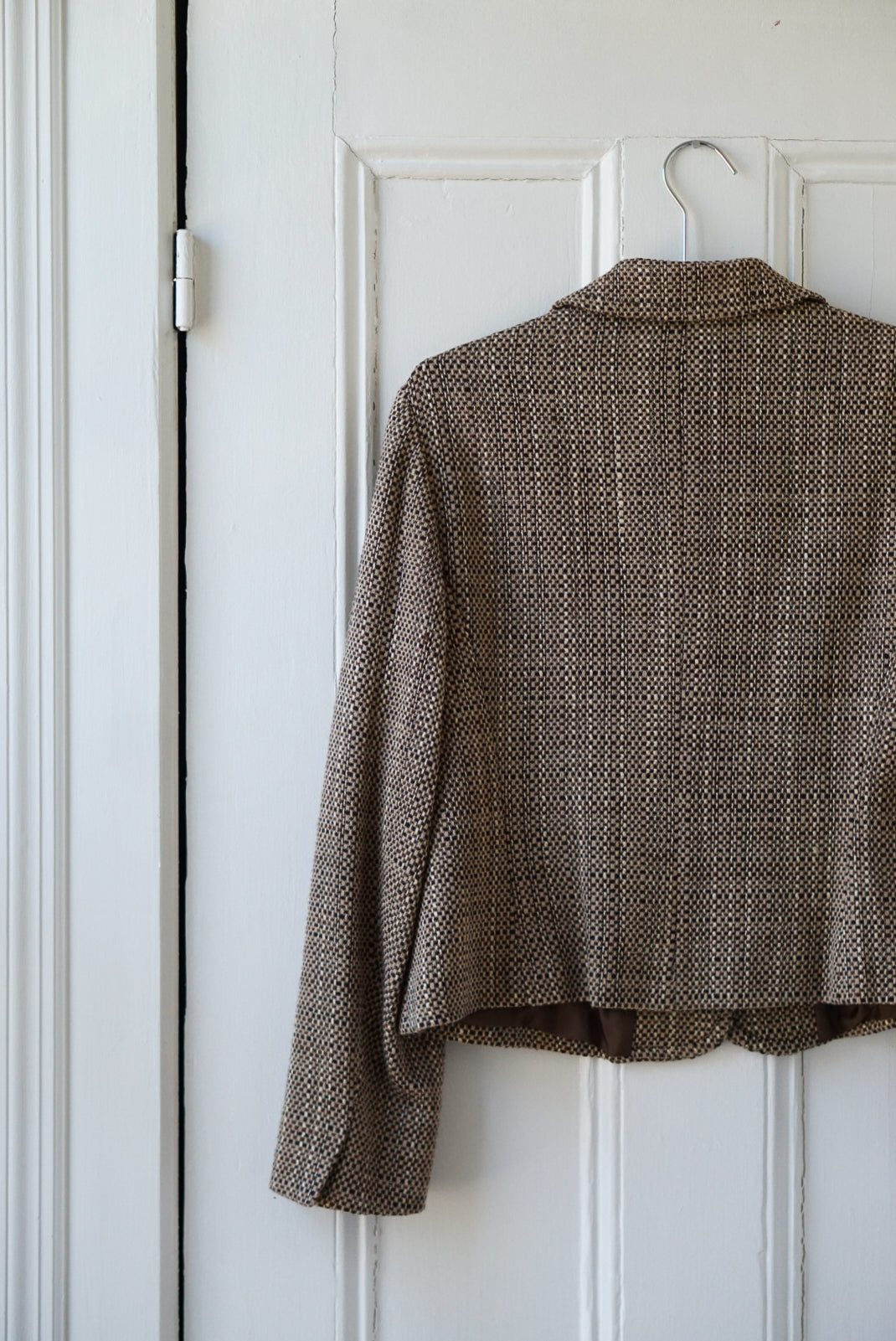 Espresso Checkered Blazer | Size M