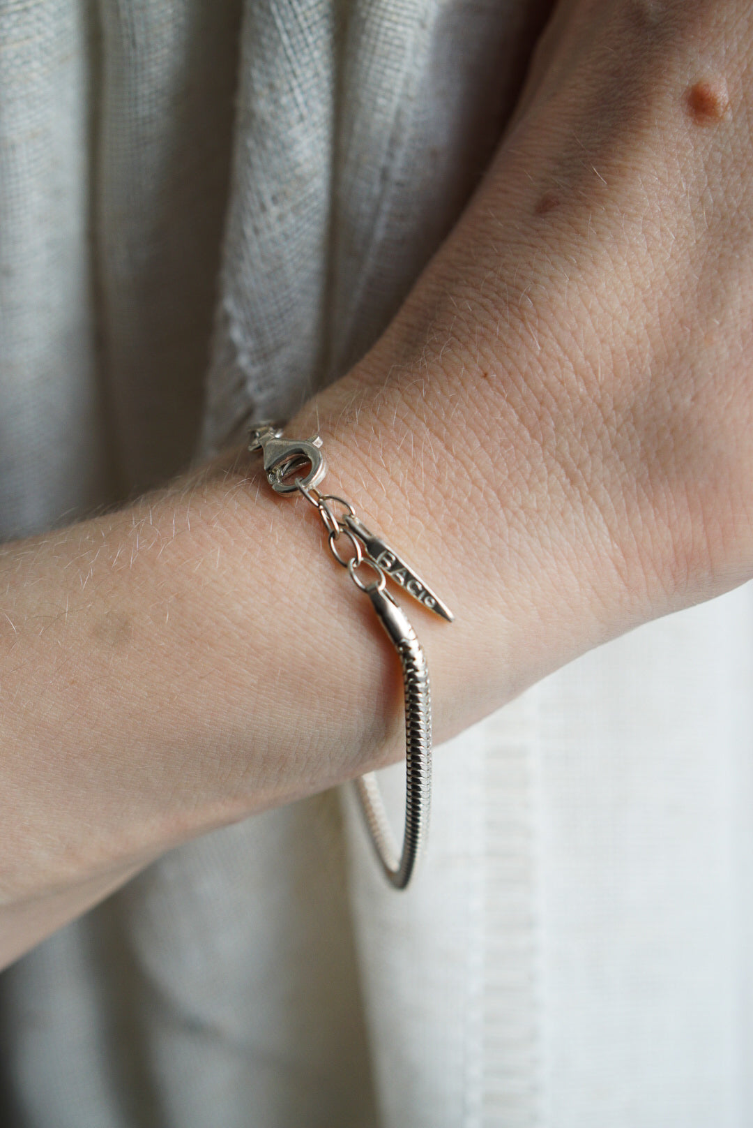 Italian Sterling SIlver "Bacio" Bracelet