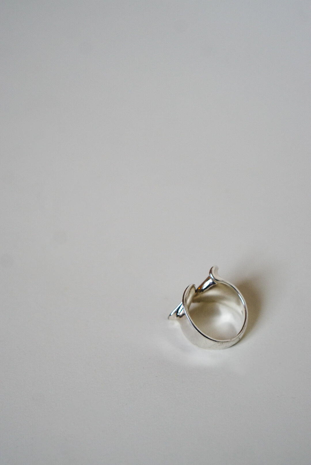 Modernist Sterling Silver Wave Ring