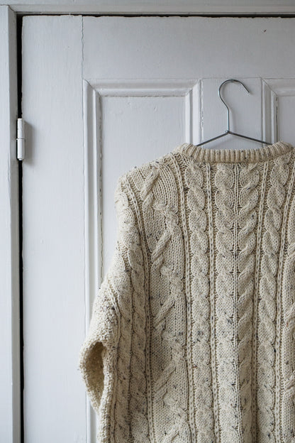 Speckled Cream Irish Wool Knit | Size L/XL