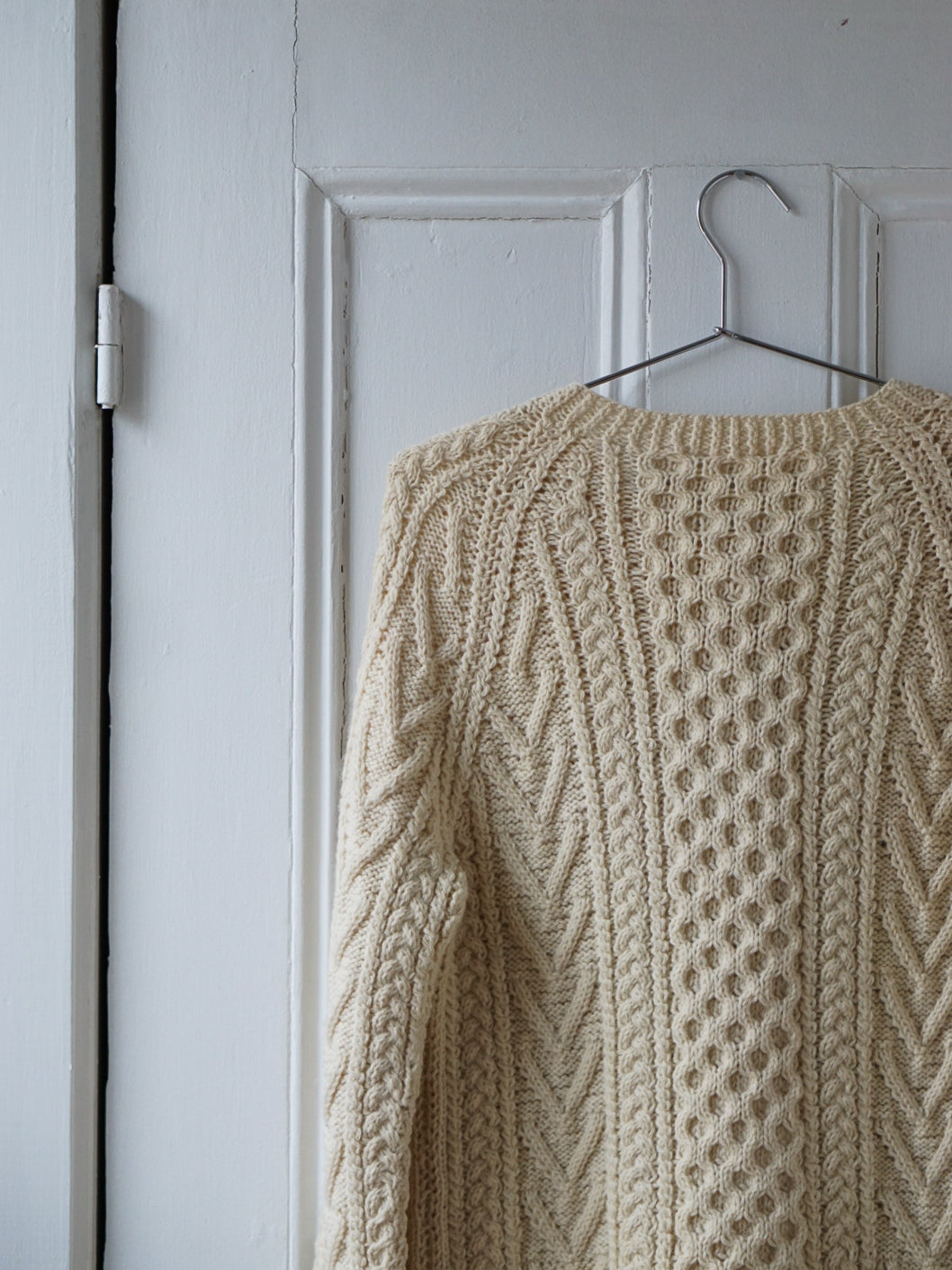 Cream Cable Knit Pocket Cardigan | Size M