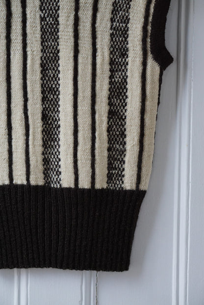 Cocoa and Cream Wool Sweater Vest | Size S/M