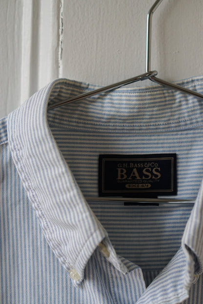 Baby Blue Striped Cotton Poplin | Size L