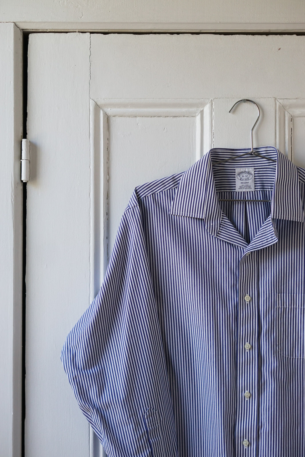 Yale Blue Striped Supima Cotton Poplin | Size M/L