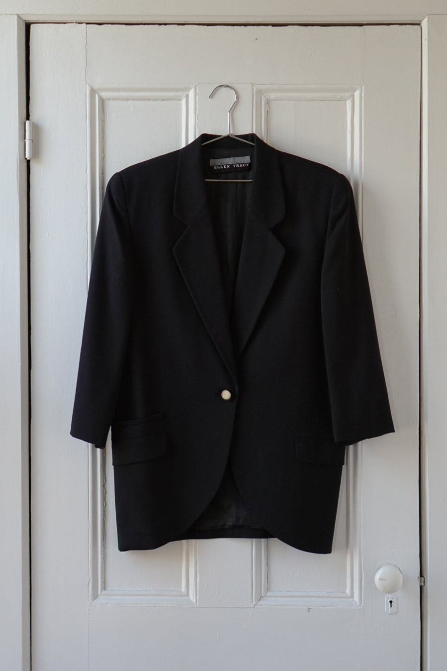 Black Pure Wool Blazer | Size M/L