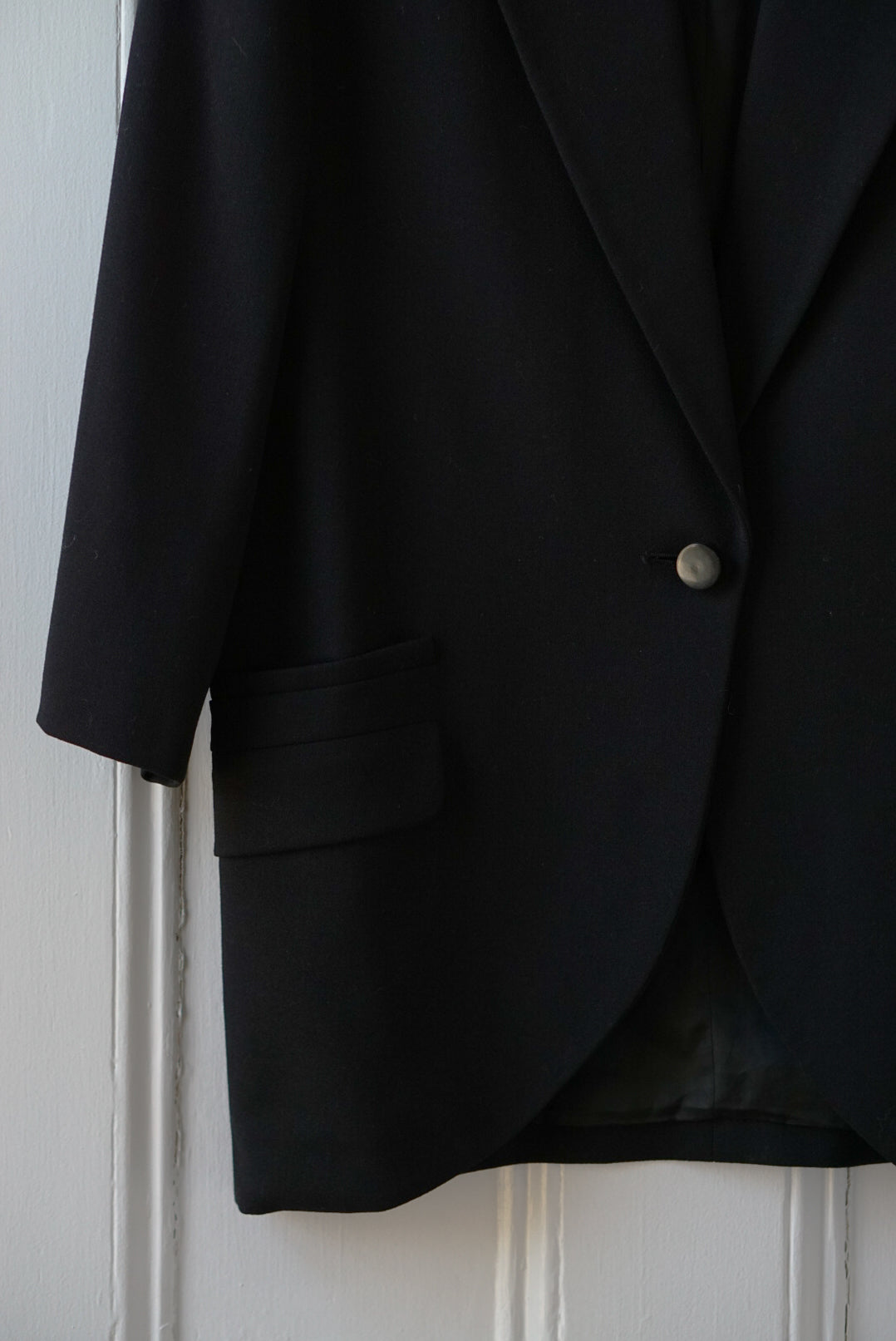 Black Pure Wool Blazer | Size M/L