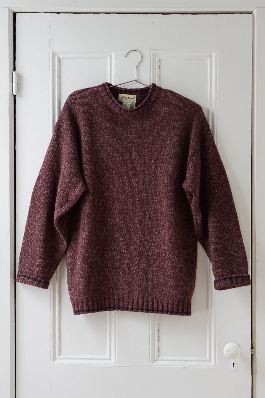 Rustic Plum Wool Knit | Size L