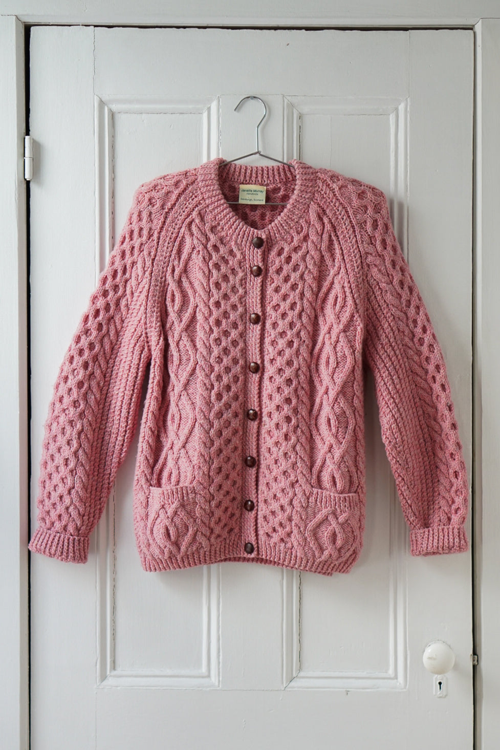 Tea Rose Handknit Cardigan | Size M/L