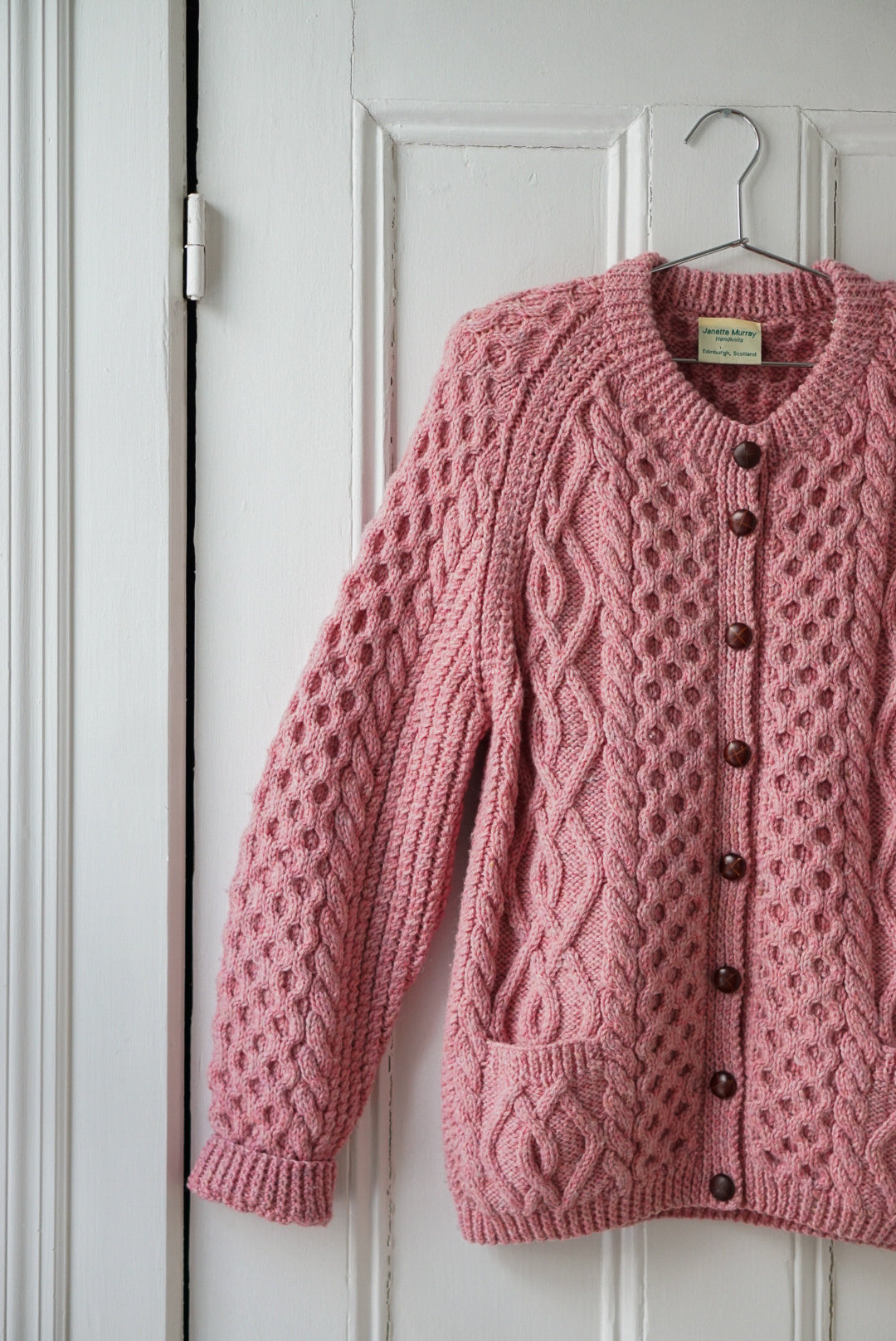 Tea Rose Handknit Cardigan | Size M/L