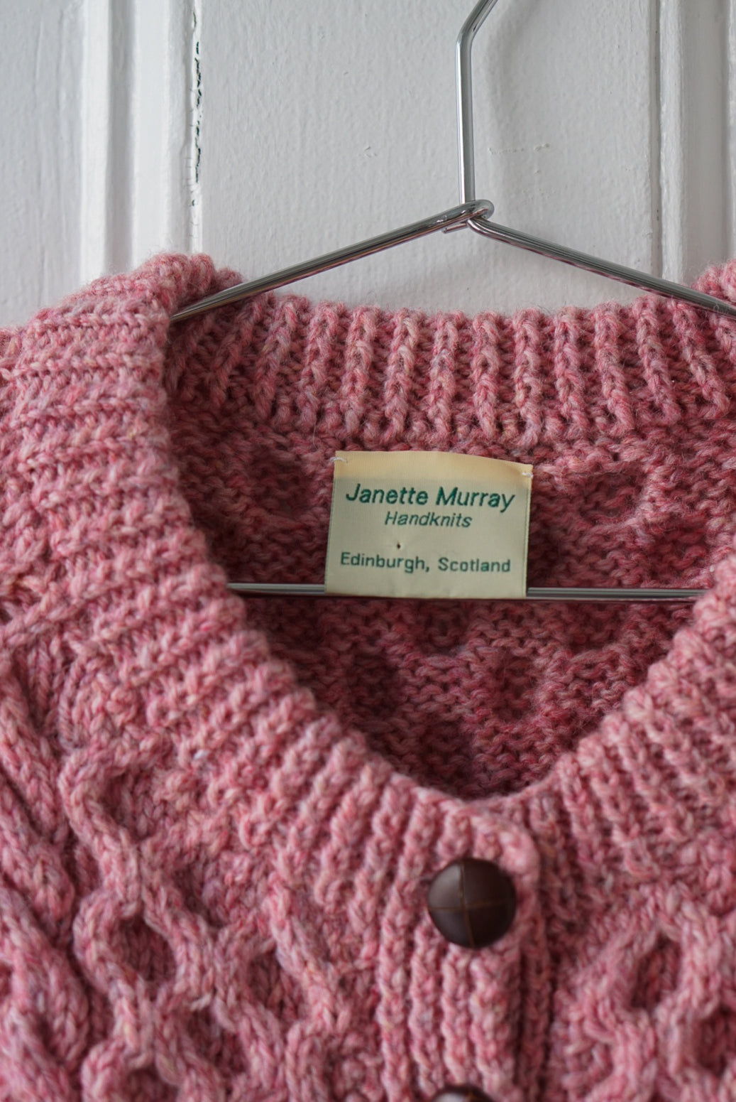 Tea Rose Handknit Cardigan | Size M/L