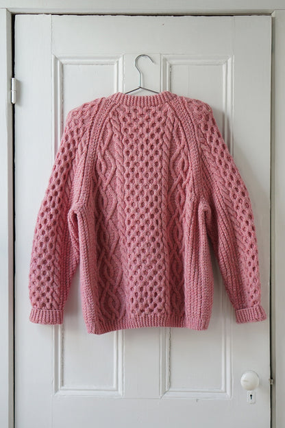 Tea Rose Handknit Cardigan | Size M/L