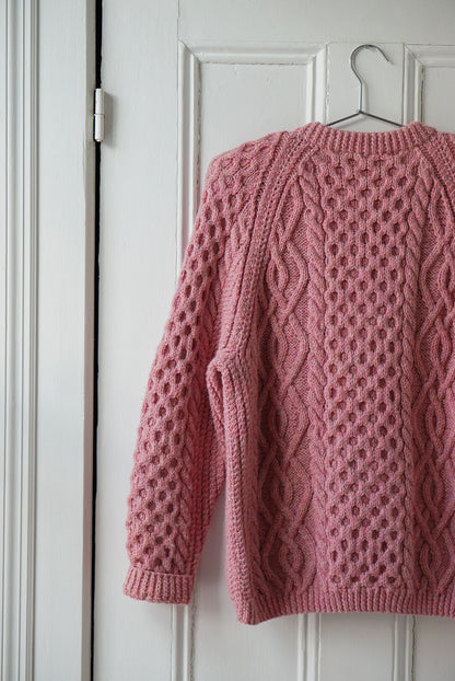 Tea Rose Handknit Cardigan | Size M/L