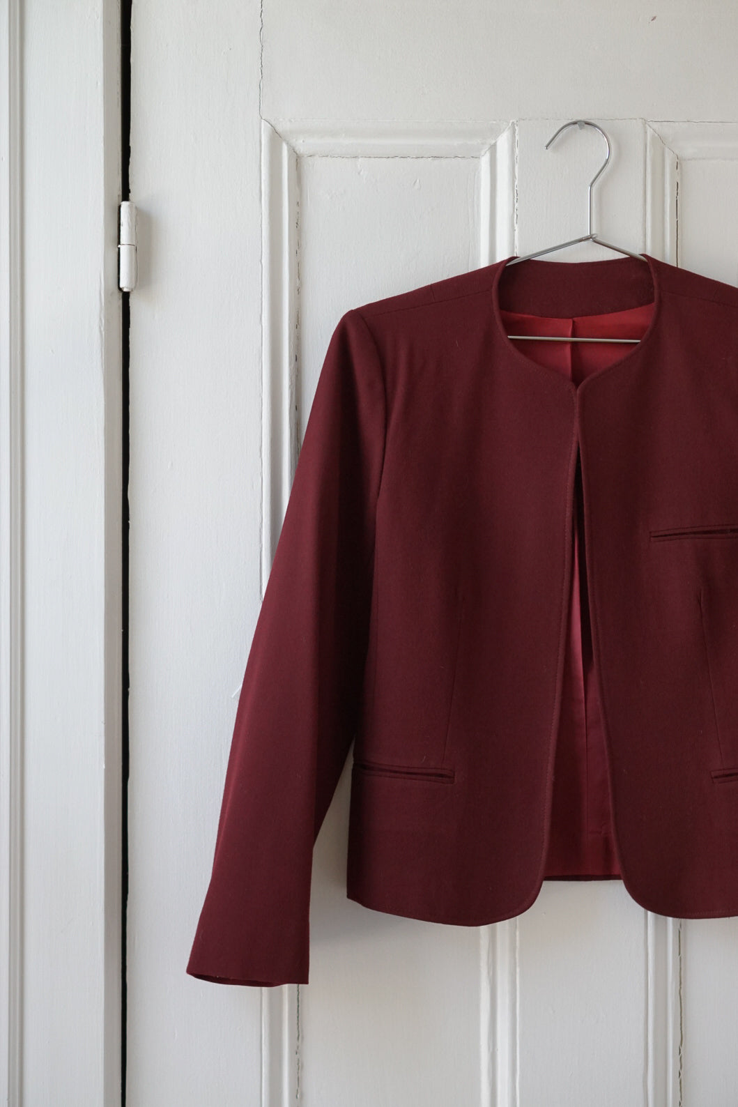 Oxblood Cropped Blazer | Size S