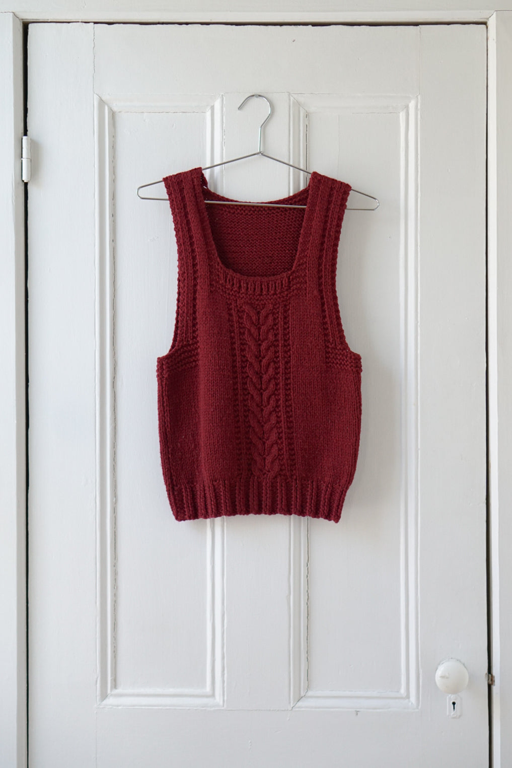 Merlot Handknit Vest | Size S