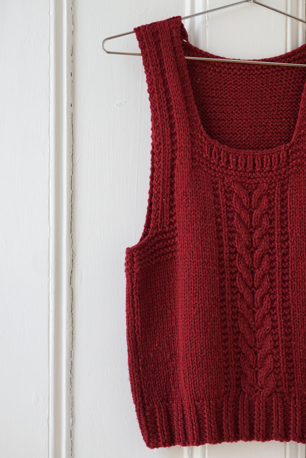 Merlot Handknit Vest | Size S