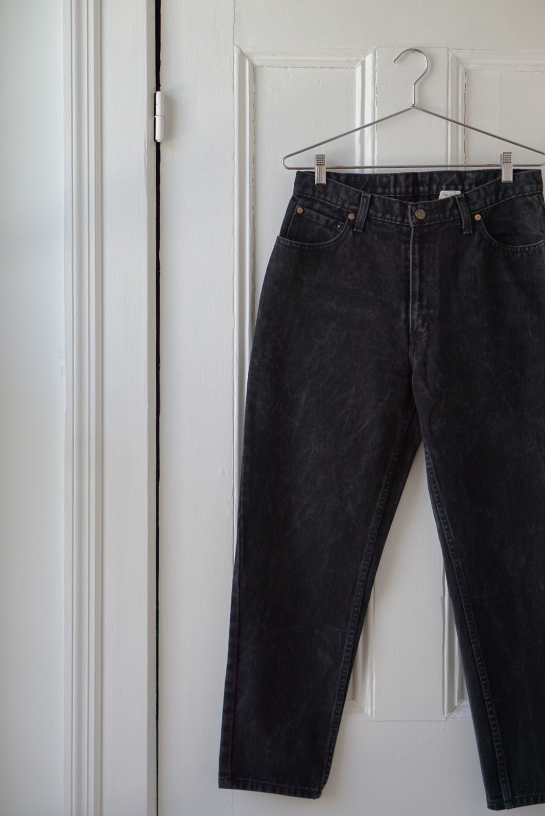 Black Straight Leg Denim Jeans | Size 30/31