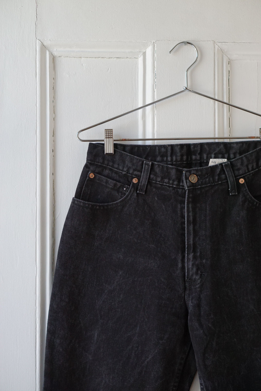 Black Straight Leg Denim Jeans | Size 30/31