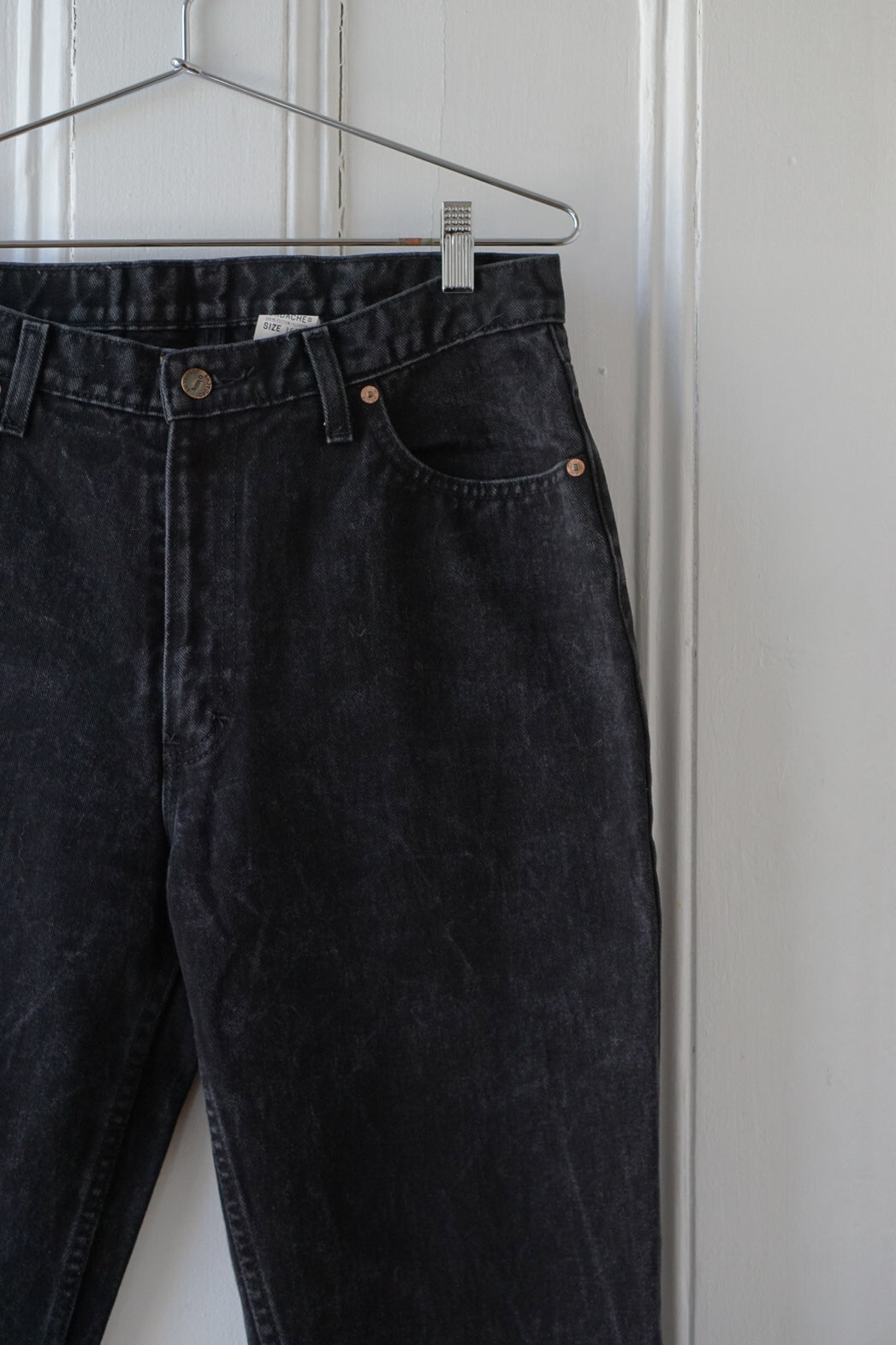 Black Straight Leg Denim Jeans | Size 30/31