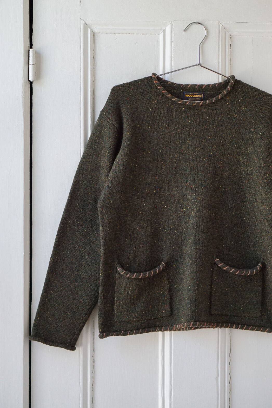 Pine Green Speckled Pocket Sweater | Size M