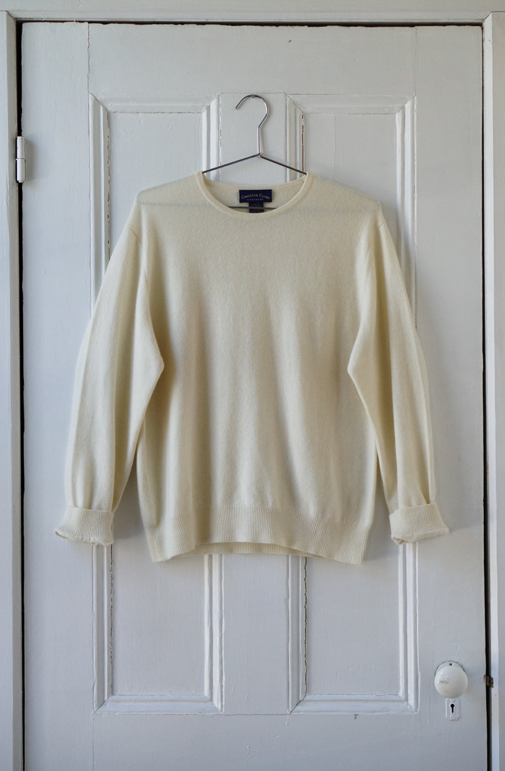 Ivory Cashmere Sweater | Size L