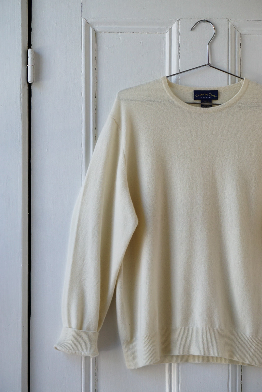 Ivory Cashmere Sweater | Size L