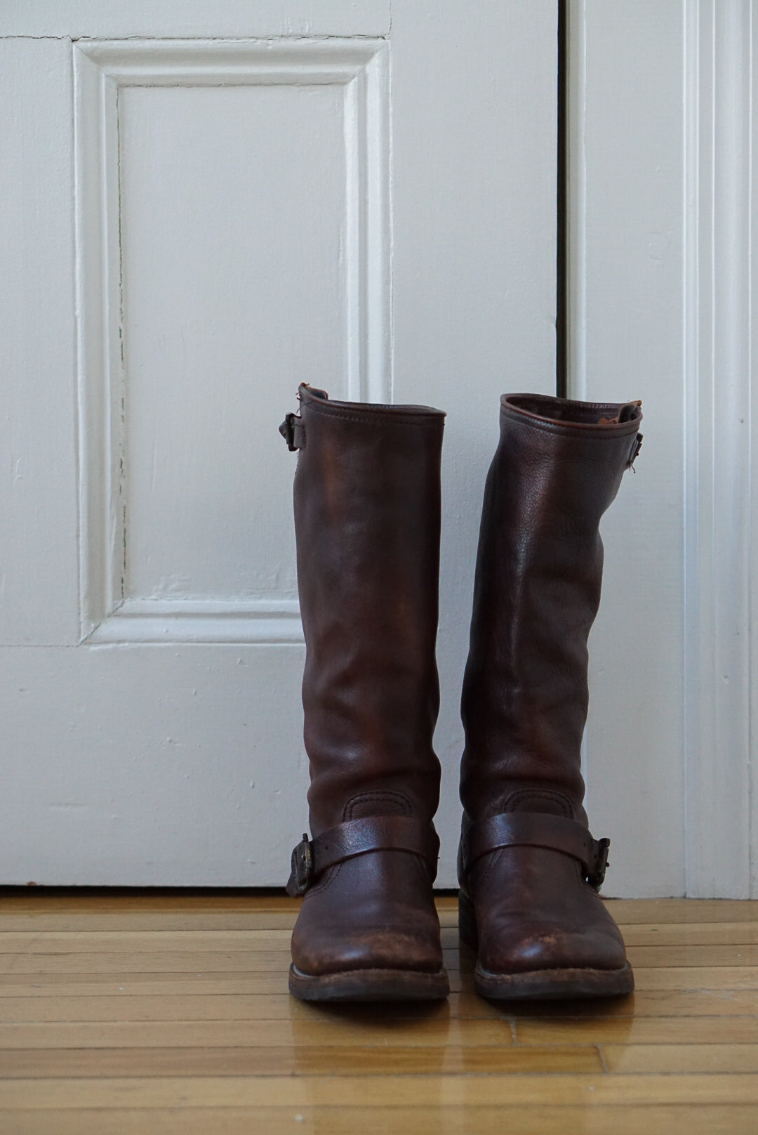 Walnut Brown Leather Riding Boots | Size 8.5