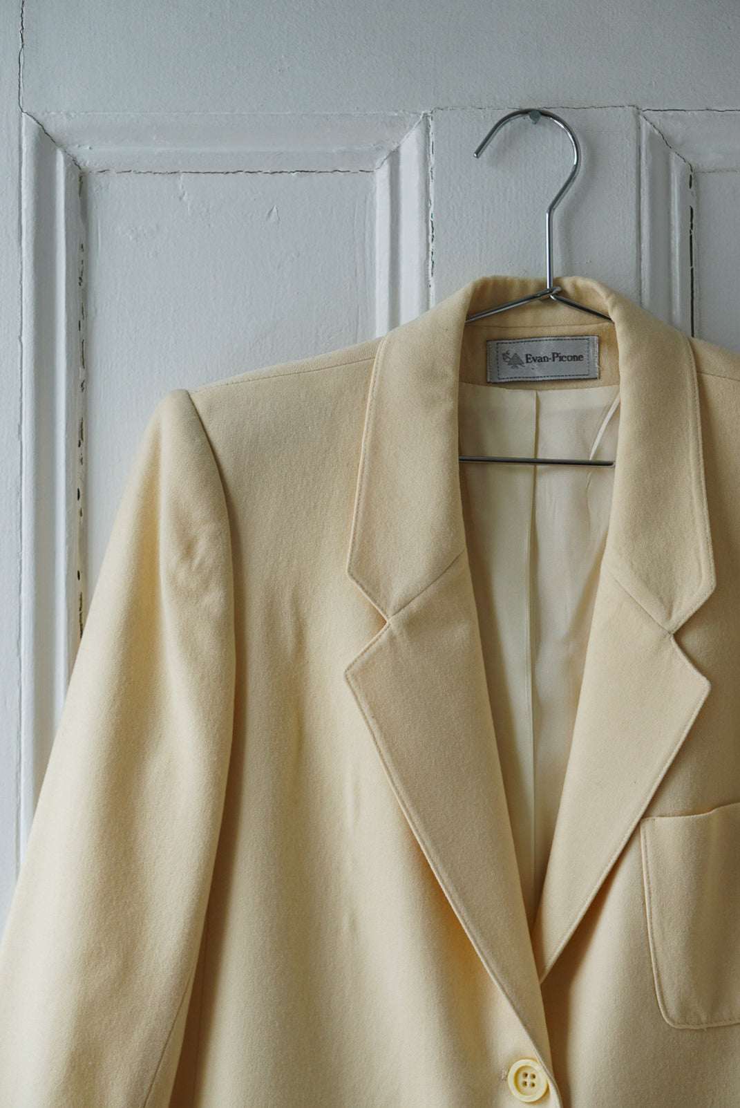 Butter Yellow Classic 80s Blazer | Size S