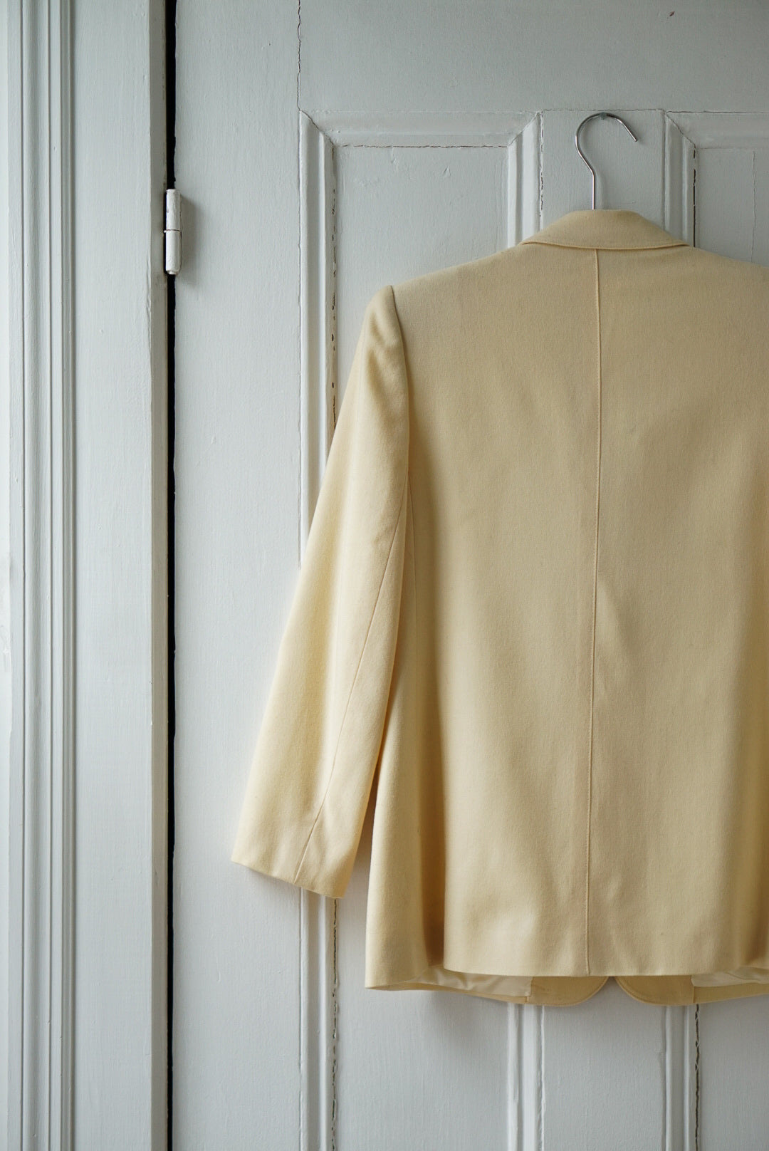 Butter Yellow Classic 80s Blazer | Size S