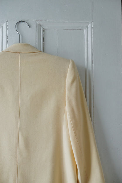 Butter Yellow Classic 80s Blazer | Size S