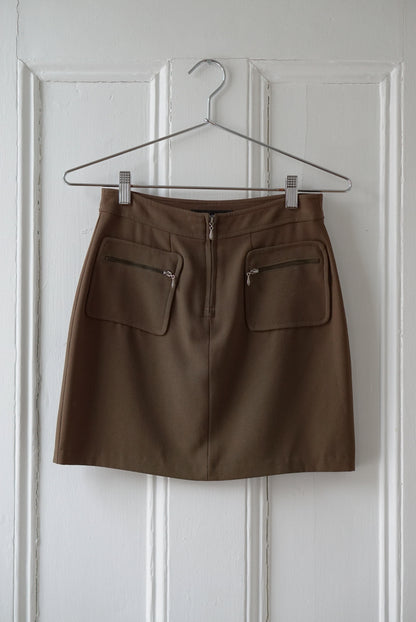 Army Green 90s Mini Skirt | Size 26