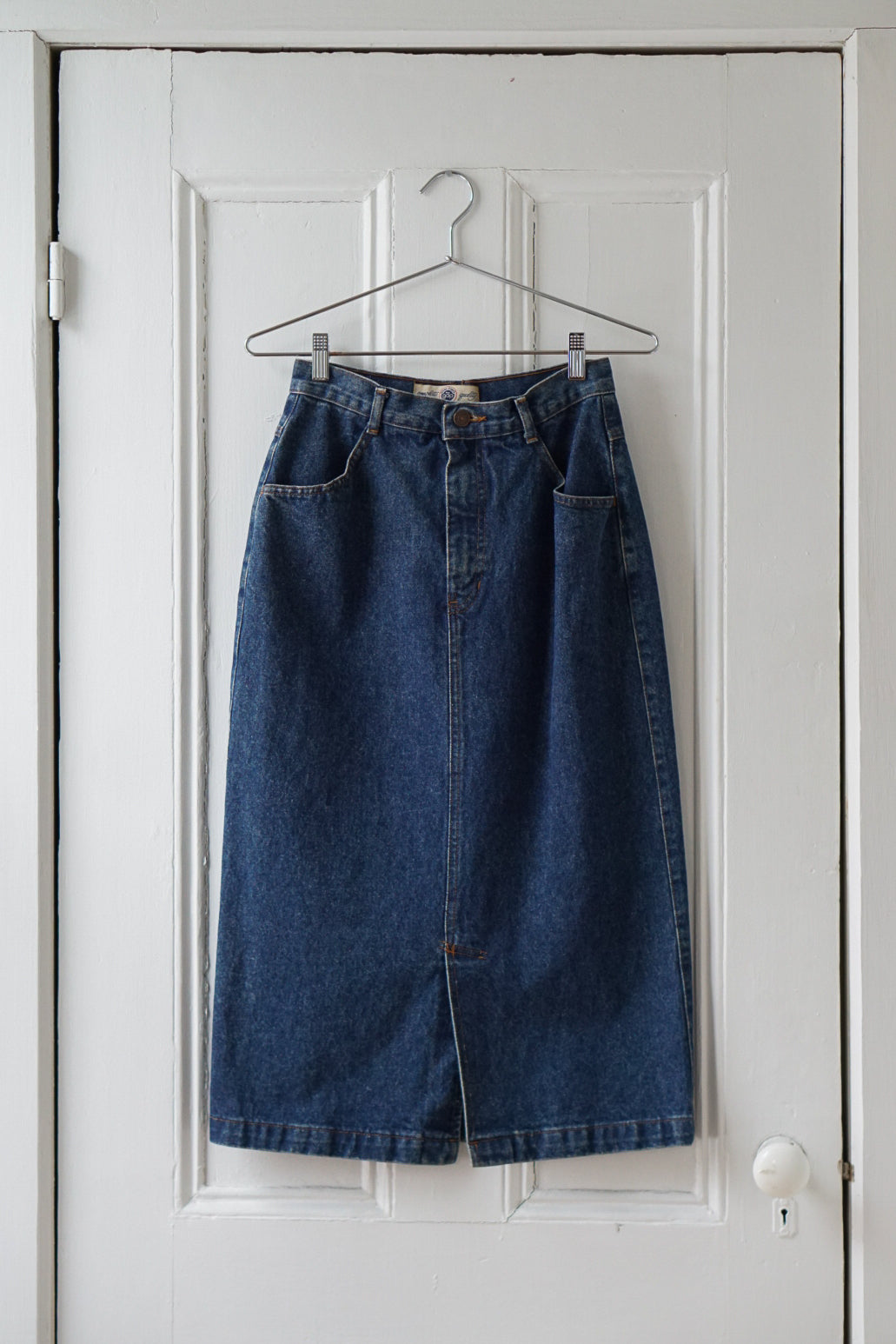 Classic Denim Midi Skirt | Size 26/27