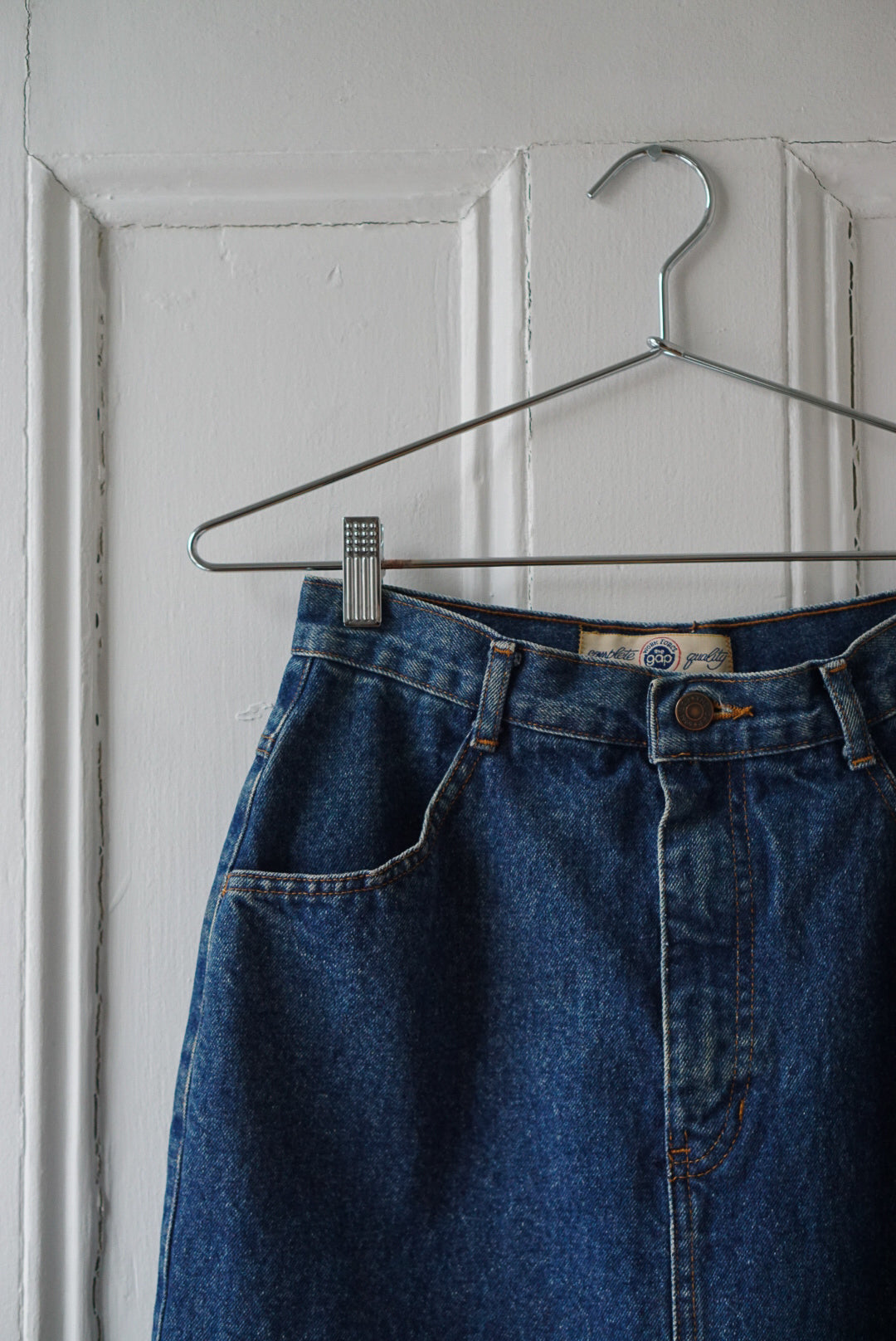 Classic Denim Midi Skirt | Size 26/27