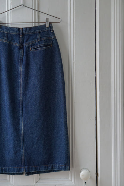 Classic Denim Midi Skirt | Size 26/27