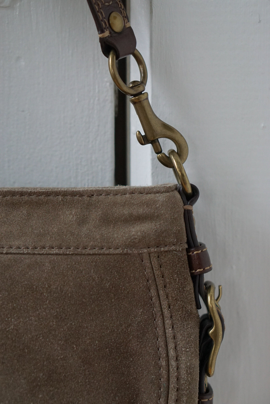 Coach Light Brown Suede Handbag