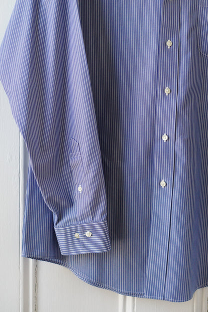 Deep Blue Striped Classic Cotton Poplin | Size M/L