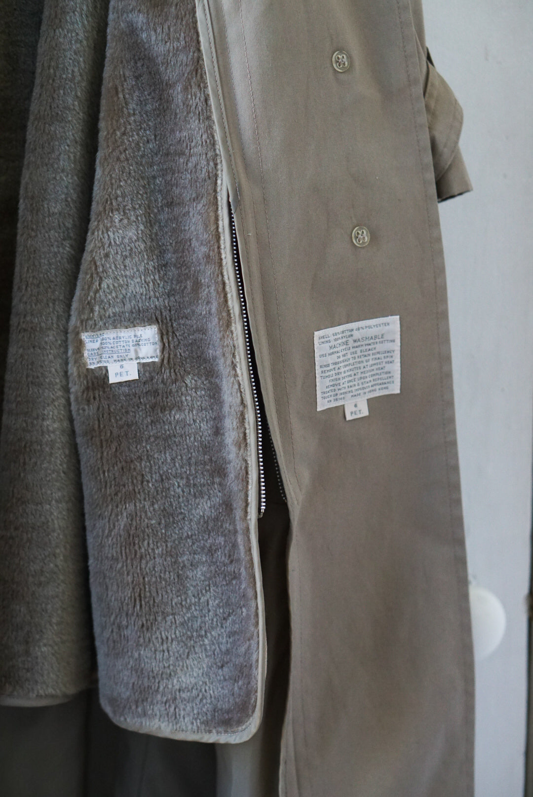 High Neck Trench w Removable Liner | Size XS/S