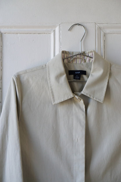 Beige Structured Spring Trench Coat | Size S/M