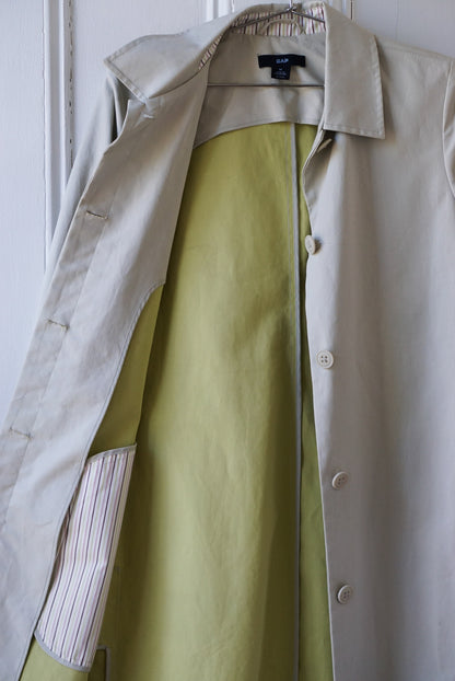 Beige Structured Spring Trench Coat | Size S/M