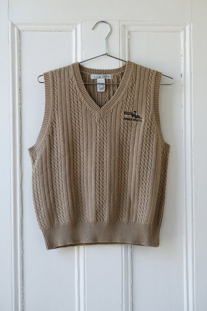 &quot;Pebble Beach&quot; Cable Knit Vest | Size S/M