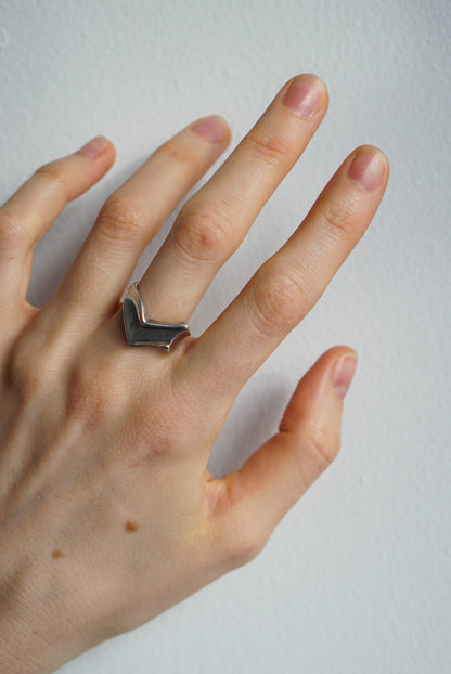 Sterling Silver Modernist Sculptural Band